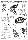 Face Tattoo Bull Head Face Sticker Neck Hand Back Cool Design Sexy Body Art Waterproof Temporary Tattoo Sticker for Man Woman