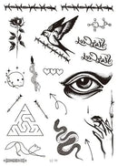 Face Tattoo Bull Head Face Sticker Neck Hand Back Cool Design Sexy Body Art Waterproof Temporary Tattoo Sticker for Man Woman