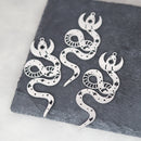 Cute Cat Moon Bear Deer DIY Tassels Earrings Stainless Steel Pendant For Jewelry Making Insect Charms Snake Necklace Accessory