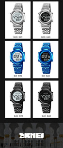 SKMEI 2139 Steel Muslim Azan Digital Watch Mens Back Light Waterproof  Wristwatch Prayer Qibla Compass Alarm Clock watch 1861