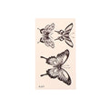 1Sheet Waterproof Temporary Tattoo Sticker 3D Butterfly Theme Fake Tattoo for Women Body Leg Arm Art