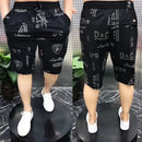 Summer Men's Clothing Letter Printing Pockets Elastic High Waisted Office Lady Straight Sweatpants Vacation Boyfriend Shorts