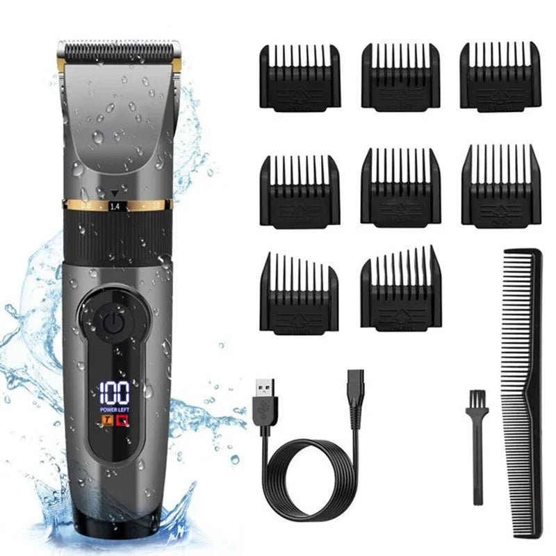 Xiaomi Professional Hair Clipper Electric Trimmer For Men Beard Kids Barber Cutting Machine Haircut LED Screen Waterproof