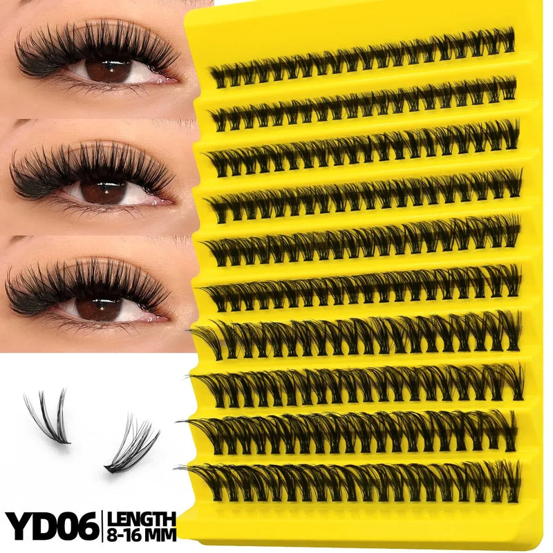 Cluster Lashes Mixed Tray Individual Eyelashes 3D Volume Eye Lashes Soft Natural Lashes Makeup Tools