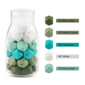 Kovict 14/17mm 10pcs Hexagon Silicone Beads For Jewelry Making Silicone Bead To Make Bracelets Necklace Making Accessories