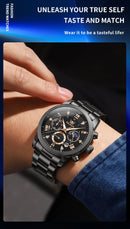 OLEVS 3660 Mens Watch Business Simply Original Quartz Watch Waterproof Luminous Watch For Man Multifunctional Chronograph Reloj