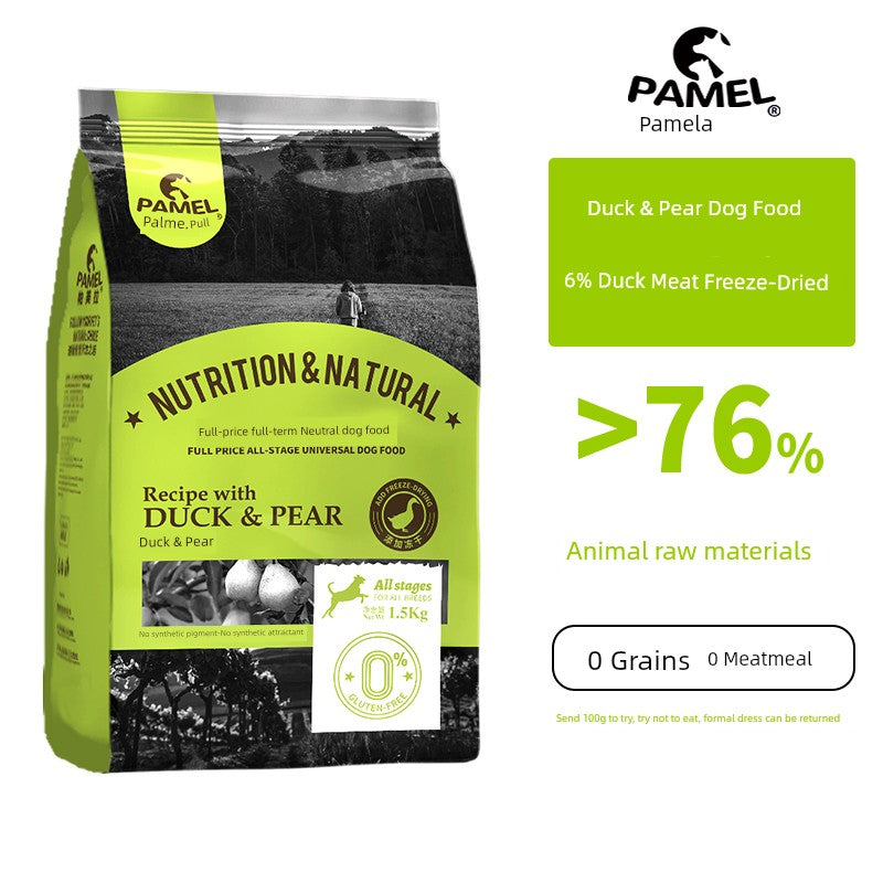 Pamila Natural Pet Nutrition Dog Food Duck Pear