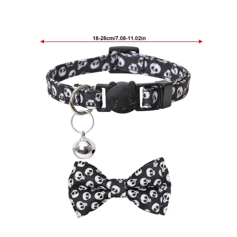 Dog Collar With Bowtie Halloween Removeable Bow Tie With Ringing Bell Dogs Cats Costumes Accessories For Traveling Photography