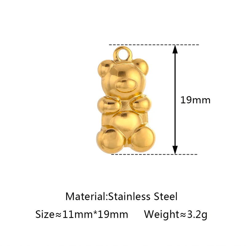 3Pcs/Lot Christmas Candy/Xmas Tree/Gingerbread Bear/Snow House Charms Pendant For Bracelet Necklace Earrings DIY Jewelry Making