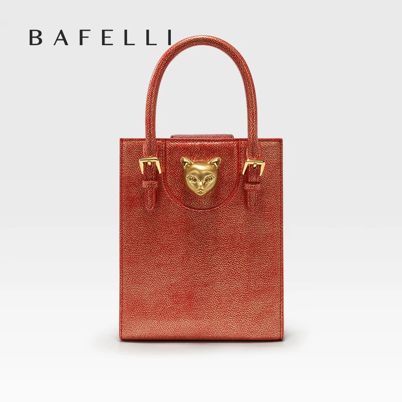 BAFELLI 2025 NEW WOMEN'S HANDBAG CAT LUXURY BRAND DESIGNER ORIGINAL STYLE TRENDING SHOULDER CASUAL BAGS MINI TOTE CROSSBODY