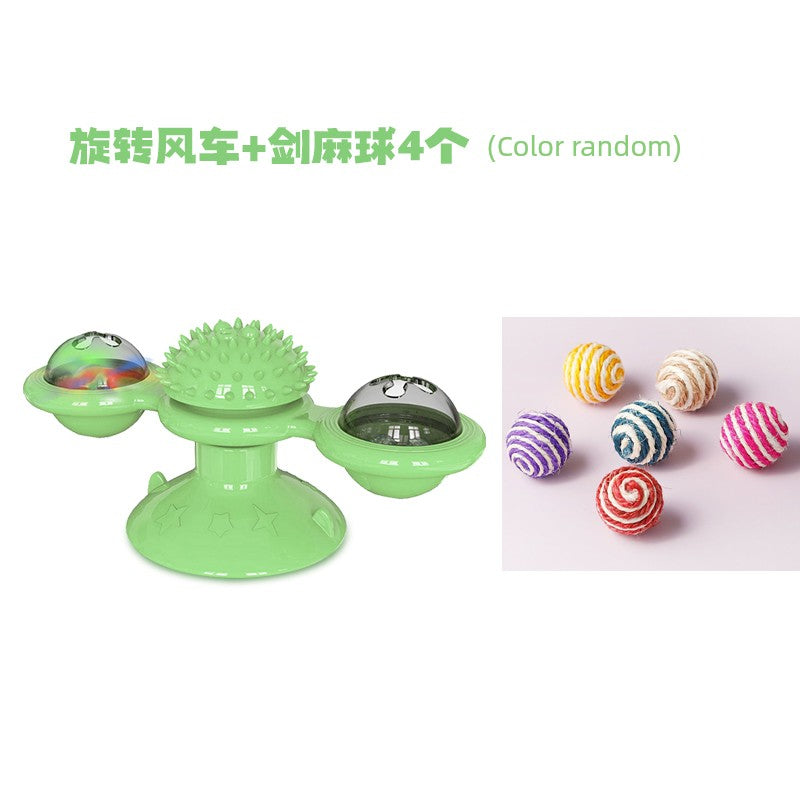 Cat Toy Self-Hi Relieving Stuffy Pet Turntable Cat Teaser Tumbler Windmill Supplies Kitty Toy Cat Toy