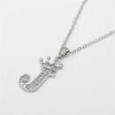 Necklace Crown Cubic Zircon Alphabet Pendants Gold A-Z Letter Pendant Necklace Shinning 26 Initial Collares Jewelry Full Zircon
