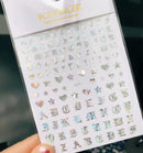 Newest Black Numbers English Letter Design 3d Self Adhesive Decal Slider DIY Decoration Manicure Tools Nail Sticker Accessories