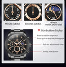 OLEVS 3660 Mens Watch Business Simply Original Quartz Watch Waterproof Luminous Watch For Man Multifunctional Chronograph Reloj