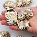 5-20pcsAcrylic Gold Plated Color Conch Sea Shell Charms Pendants Beads Jewelry Making Accessories DIY Handmade Necklace Bracelet