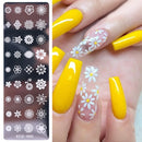 Christmas Nail Stamping Plates Cute Penguins Bear Winter Decor Deer Snowflakes Nail Stencils Printing Templates