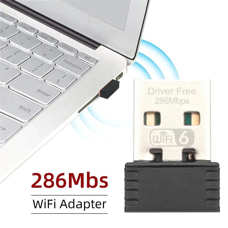 Mini WIFI 6 Adapter 150M/300M Network Card USB Dongle 2.4GHz 802.11AX Signal Reception For PC Laptop Windows 10/11 Driver Free
