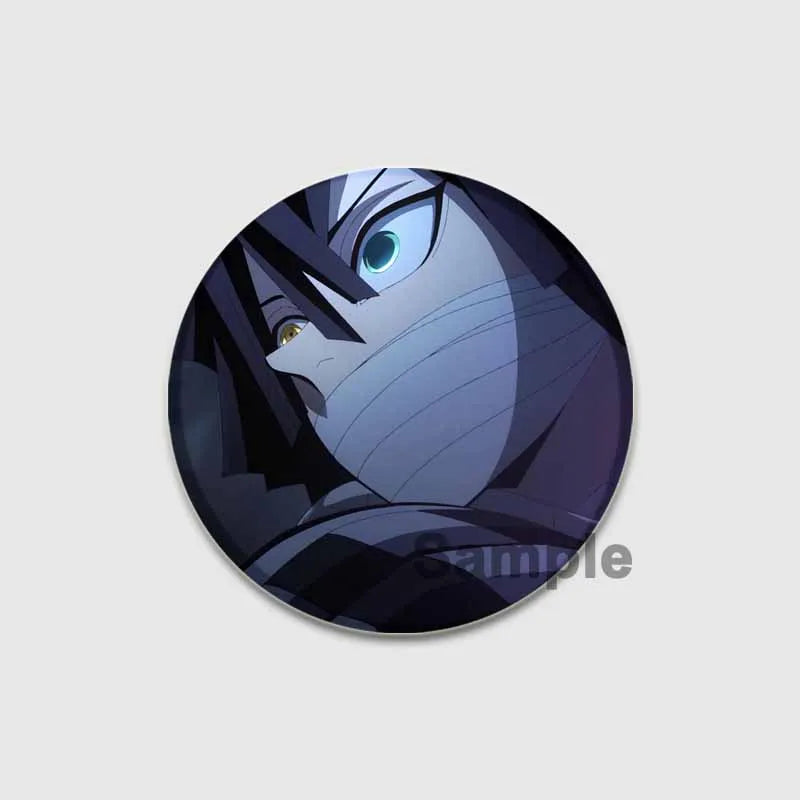 58/32/44mm Anime Demon Slayer Round Brooches Cartoon Lapel Pins Cosplay Badges Backpack Clothes Bag Jewelry Accessories Gifts