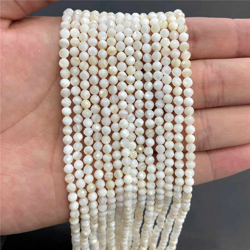 Purple Gem Beads Small Round Faceted Crystal Stone Beads Amethysts Crystal Mica Loose Beads For Jewelry Making DIY Necklace 15"