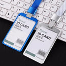 Women Men Bank Credit Card ID Holder Aluminium Alloy Business Card Case Work Card Badge Lanyard Holder Protector Cover