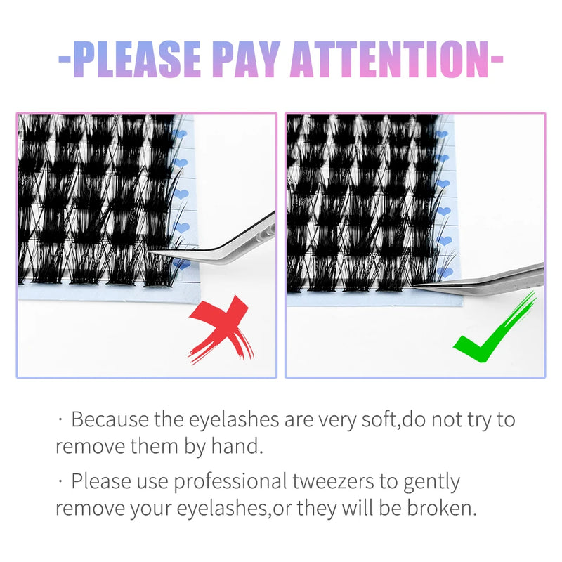 رموش Abonnie Lash Clusters DIY C/D Curl Mega 60 Segmented Fluffy Volume Single Clusters