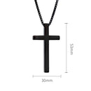 Hip hop minimalist versatile accessory, large cross pendant, stainless steel necklace