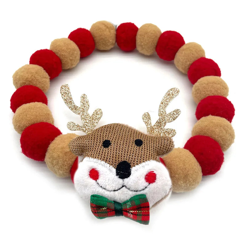 20pcs Christmas Cute Ball Collars Small Dog Bow Ties Neckties Dog Supplies Grooming Accessories for Small Middle Large Dog