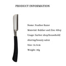 Feather Shaver Straight Edge Barber Razor Stable Haircut Beard Eyebrow Shaving Tool Hairdresser Trimming Gift