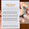 1 Pc Nail Strip Stickers Black/Gold/Rose Gold/Silver Metal Strip Tape Nail Art Adhesive DIY Foil Tips Nail Sticker Decals NK11