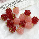 2Pcs 11*15MM Crystal Resin Clear Grapes Charms For DIY Making Earrings Necklace Bracelet Jewelry Findings Accessories
