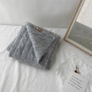 Pure Color Twist Knit Wool Blends Scarf Autumn Winter Lady Men Neckerchief Lovers Student Soft Warm Pashmina Shawl Muffler