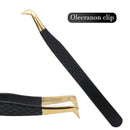 Eyelash Tweezer Black Stainless Steel Superhard Precision Anti-Static Tweezers Grafting Lashes Extension Supplies Makeup Tools