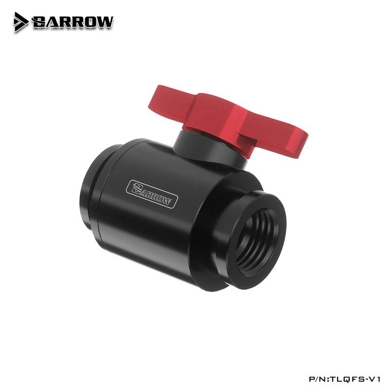 BARROW Water Valve Switch Aluminium Handle Double G1/4' Inner Female to Female Switch F to F Interface Metal V TLQFS-V1