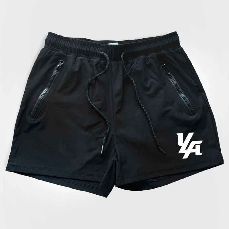 Sports  Quick Drying Stretch Breathable Shorts Summer Outdoor Fitness Mid-waist Male Adult No Lining Three Minute Shorts