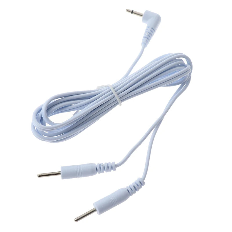 2/4Button 2/4pin Electrotherapy Electrode Lead Electric Shock Wires Cable For Massager Connection Cable Massage And Relaxation