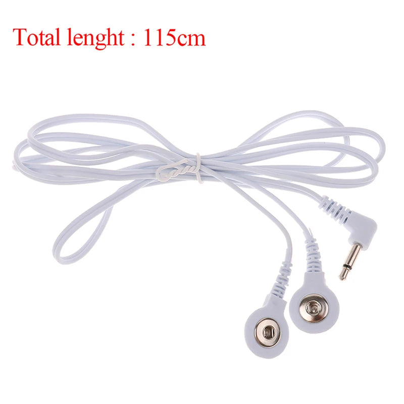 2/4Button 2/4pin Electrotherapy Electrode Lead Electric Shock Wires Cable For Massager Connection Cable Massage And Relaxation