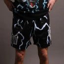 شورت رياضي رجالي شبكي صيفي لكرة السلة واللياقة البدنية والجري شورت قصير مطبوع عليه طباعة ثلاثية الأبعاد بنمط البرق شورت برمودا رجالي