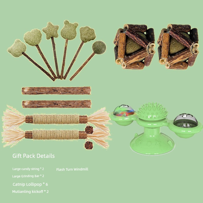 Cat Toy Self-Hi Relieving Stuffy Pet Turntable Cat Teaser Tumbler Windmill Supplies Kitty Toy Cat Toy