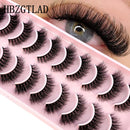 HBZGTLAD - 10 pares de pestañas postizas naturales, pestañas postizas largas, maquillaje 3D, extensiones de pestañas de visón, pestañas de visón para belleza