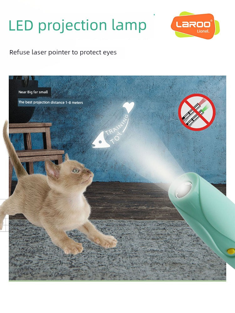 Laroo Leno 2in1 Dragonfly Cat Teaser Led Projection Does Not Hurt Eyes Cat Toy Pet Relieving Stuffy Cat Teaser Toy