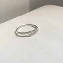 Luxury Rhinestone Rings for Woman Simple Hollow Joint Ring Wedding Party Elegant Jewelry Gifts