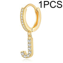A-Z Letters Initial pendant earrings Hoop Earrings men Golden Color Jewelry Earring Aretes Alphabet name earrings women 1pcs
