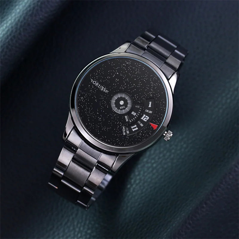 Automatic Movement Watch Men's Net With Authentic Waterproof Brand Steel Watch Black Technology Watch