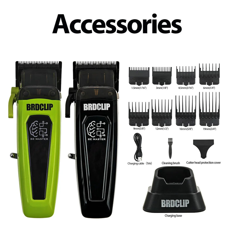 Professional BRDCLIP BRD106 2025 New Hair Clipper 7500RPM 5 Speed Control Hair Salon Trimmer DLC Blade with Charging Base Barber