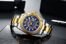 Automatic Watch for Men Mechanical Movement Stainless Steel Rose Gold Blue Luxury Sky 40mm Reloj Hombre Baratos