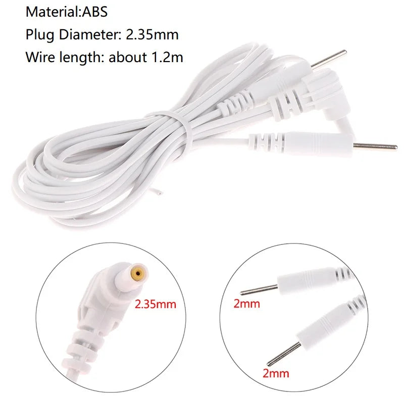 2/4Button 2/4pin Electrotherapy Electrode Lead Electric Shock Wires Cable For Massager Connection Cable Massage And Relaxation