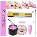 2/3pcs Extension Nail Polish Set Clear White Pink Gold Foil Glitter Quick Builder Gel Uv Led Nail Glue Nail Tips Extension Kit