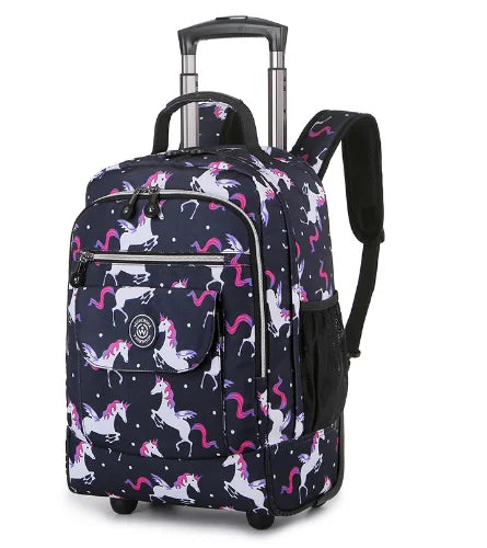 18 Inch Wheeled Backpacks for Laptop Waterproof Travel Trolley Backpack Large Capacity Men Trolley Bags Luggage Carry-on Bags