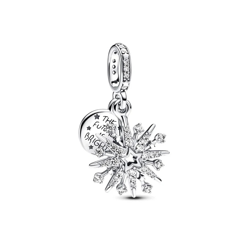 2024 New in Sun Moon Stars Shape Pendant Charm Beads Fits Bracelets Bangle Necklace Women Luxury DIY Jewelry Party Festival Gift