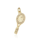 Fashion Cat Horseshoe Copper CZ Cycling Charm Wholesale Bear Butterfly Racket Pendant For Bracelet Necklace Making